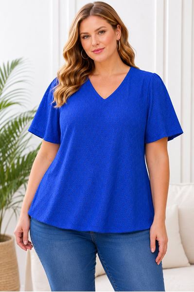 Picture of LACE TOP ROYAL BLUE WITH LINING